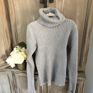Banana Republic Light Blue Cotton Turtleneck